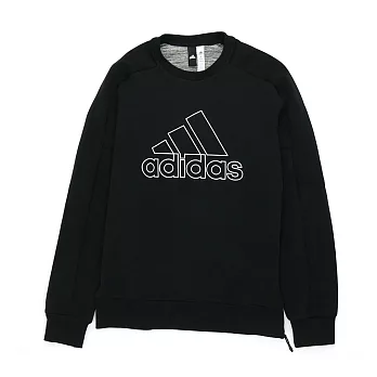 Adidas 男 CREW DENIM ZIP長袖上衣S黑