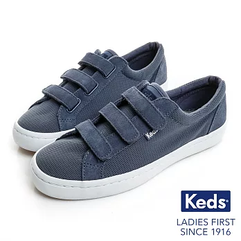 【Keds】TIEBREAK 輕盈活力魔鬼氈休閒便鞋US6.5靛藍