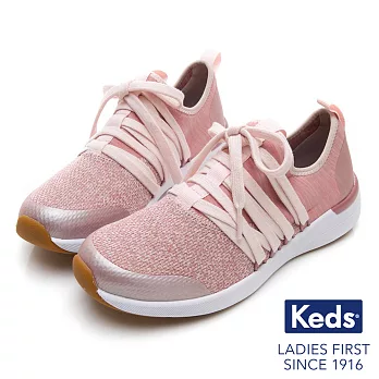 【Keds】Studio 完美包覆綁帶輕量休閒鞋US7.5淺粉