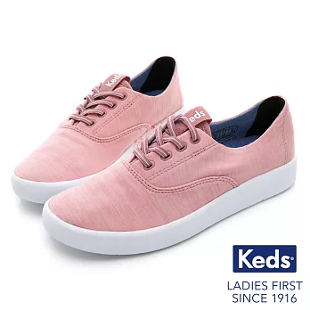 【Keds】STUDIO 輕量彈力手染風休閒鞋US6.5玫紅色