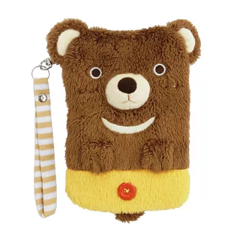 UNIQUE 動物樂園毛絨手機提袋。小棕熊