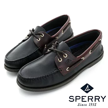 SPERRY 經典魅力牛皮帆船鞋(男)-黑/深咖啡US7.5黑/深咖啡