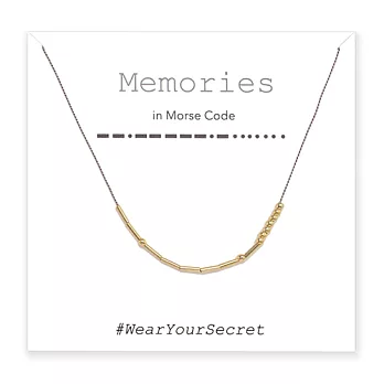 【 beq Pettina 】 紐約時尚品牌 Morse Code 摩斯密碼項鍊 - Memories 記憶 Wear Your Secret