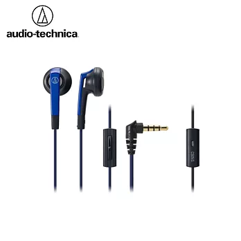 日本Audio-Technica鐵三角半密閉型耳塞式耳機ATH-C505iS(日本平行輸入)藍色