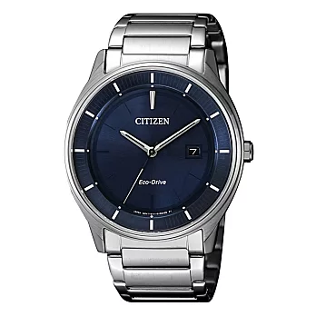 CITIZEN 光動能光輝雅緻騎士腕錶-銀X藍-BM7400-80L