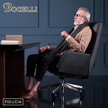 【BOCELLI】FIDUCIA自信風尚高背辦公椅(義大利牛皮)經典黑