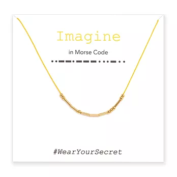 【 beq Pettina 】 紐約時尚品牌 Morse Code 摩斯密碼項鍊 – Imagine 想像 Wear Your Secret