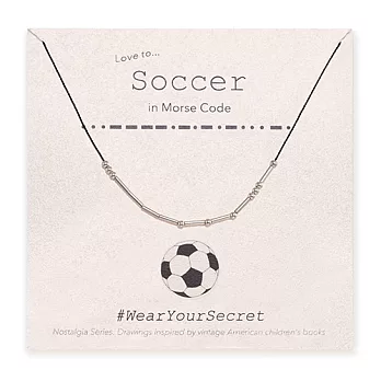 【 beq Pettina 】 紐約時尚品牌 Morse Code 摩斯密碼項鍊 – Soccer 足球 Wear Your Secret