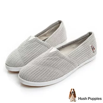 Hush Puppies 簡約車棉咖啡紗懶人鞋US9.5灰色