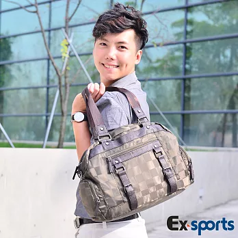 Ex-Sports亞克仕 側背包旅行袋-炫格調橄欖綠