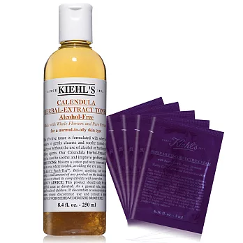 KIEHL’S 契爾氏 金盞花植物精華化妝水(250ml)+超進化全能精華霜(3mlX5)