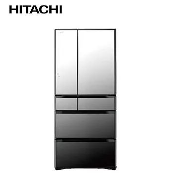 ［HITACHI 日立家電］676公升 日本原裝變頻六門冰箱 琉璃鏡 RG680J-X
