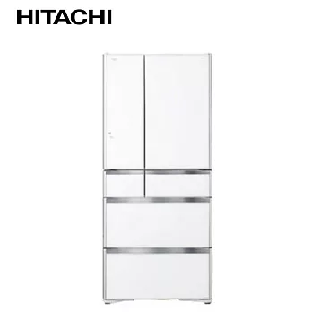 ［HITACHI 日立家電］676公升 日本原裝變頻六門冰箱 琉璃白 RG680J-XW