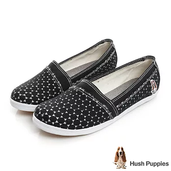 Hush Puppies 黑色戀人咖啡紗TiTi懶人鞋US6.5黑色