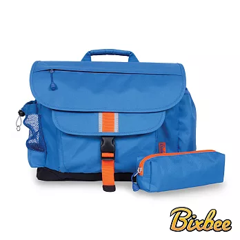 美國Bixbee - 經典系列深海藍大童輕量舒壓背書包筆袋超值組大-深海藍