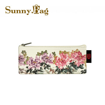 臺灣國寶美術館 棉布筆袋-花開富貴