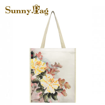 臺灣國寶美術館 時尚多功能棉布提袋-牡丹春色