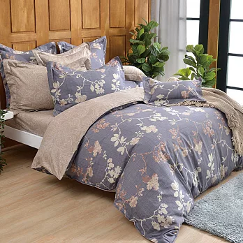 義大利La Belle《和風序語》雙人四件式防蹣抗菌吸濕排汗兩用被床包組