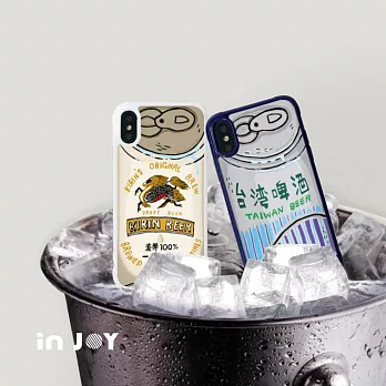 INJOYmall for iPhone XS 啤酒兄弟 耐撞擊邊框手機殼麒麟啤酒款
