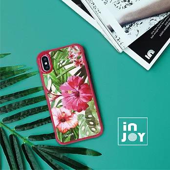 INJOYmall for iPhone XS 熱帶度假風情 耐撞擊邊框手機殼