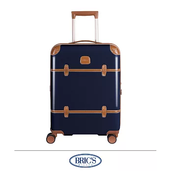 【BRIC S】義大利經典款 21吋 登機箱 防潑水拉鍊箱21吋藍色