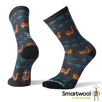 Smartwool 男 Print系列中長襪-Llama Adventures L深海軍藍