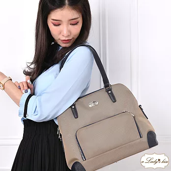 【a Lady &rsquo;s真皮】香頌OL雙色A4文件二用包(5色)氣質藍香檳