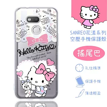 【Hello Kitty】HTC Desire 12s 花漾系列 氣墊空壓 手機殼(搖尾巴)
