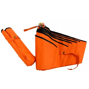 【U】AURORA - 素色兩面遮光輕量傘(五色可選) - 橘色