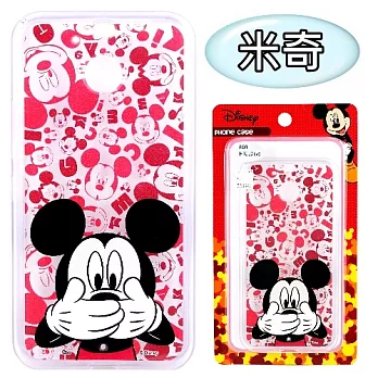 【Disney】HTC 10 EVO (5.5 吋) 摀嘴系列 彩繪透明保護軟套米奇