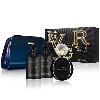 BVLGARI 寶格麗 羅馬之夜女姓淡香精 限定禮盒(淡香精75ml+身體乳75ml+沐浴乳75ml+化妝包) The Roman Night EDP-香水公司貨