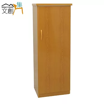【文創集】多亞 環保1.5尺塑鋼單門鞋櫃/玄關櫃(5色可選)原木紋