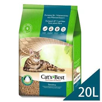 【CAT’S BEST 凱優】強效除臭凝結木屑砂-黑標凝結型-20Lx2入(貓砂/木屑砂/環保砂/杉木砂)