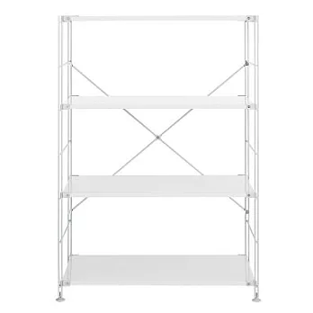 [MUJI無印良品]SUS鋼製層架組 /亮面淺灰/寬/中/9S