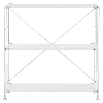 [MUJI無印良品]SUS鋼製層架組 /亮面淺灰/寬/小/9S