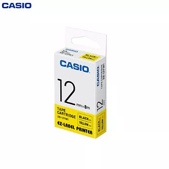 CASIO標籤機色帶12mm黃底黑字