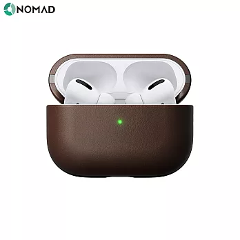 美國NOMADxHORWEEN AirPods Pro專用皮革保護收納盒- 棕色