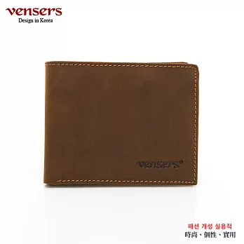 【vensers】小牛皮潮流個性皮夾(NB0154805瘋馬皮短夾)