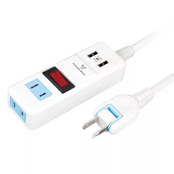 【NDr.AV】2M多功能 2USB家用延長線(PB-222U-2)