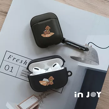 INJOYmall  for AirPods Pro 焦糖貴賓犬 保護套 TPU收納盒 附掛勾  黃色款