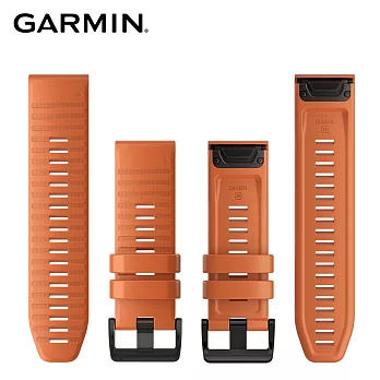 【GARMIN】QUICKFIT 26mm 矽膠錶帶亮眼橘