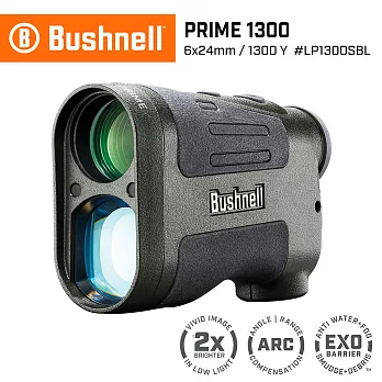 【美國 Bushnell 倍視能】Prime 1300 先鋒系列 7-1300碼 6x24mm 雷射測距望遠鏡 LP1300SBL (公司貨)