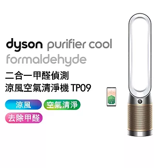 【最高等級】Dyson戴森 二合一甲醛偵測涼風扇空氣清淨機 TP09(送濾網) 白金色
