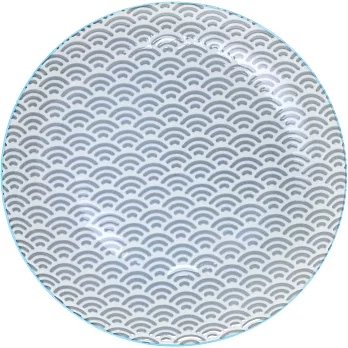 《Tokyo Design》圖騰淺餐盤(藍20.5cm) | 餐具 器皿 盤子