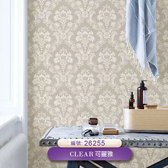 台製 可麗雅Cear 環保無毒 防燃耐熱 53X1000cm 壁紙3卷(5色選） 26255
