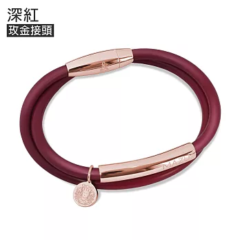 &MORE愛迪莫 大甲媽聯名 招財媽祖鈦鍺手環 玫瑰金 (鎮瀾宮聯名)- S 紅色
