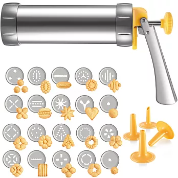 《TESCOMA》4花嘴+餅乾擠花槍組 | 餅乾槍 擠花器 擠花槍