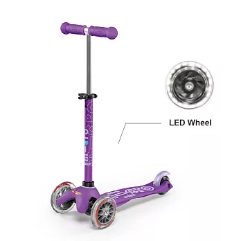 【Micro 滑板車】Mini Deluxe  LED發光輪 - 紫色