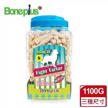 【Bone Plus】牛奶動能雙頭潔牙骨桶裝1100G(多種尺寸) S