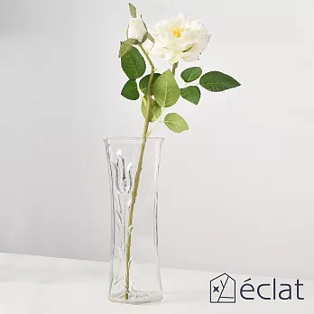 【éclat】匠心花藝高雅花紋六角時尚晶透花瓶小款_  鬱金香